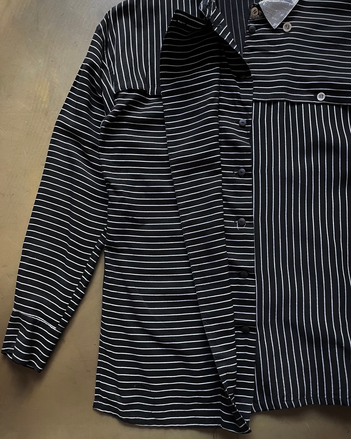 Japanese Vintage Gothic Stripe Shirt 상품이미지6