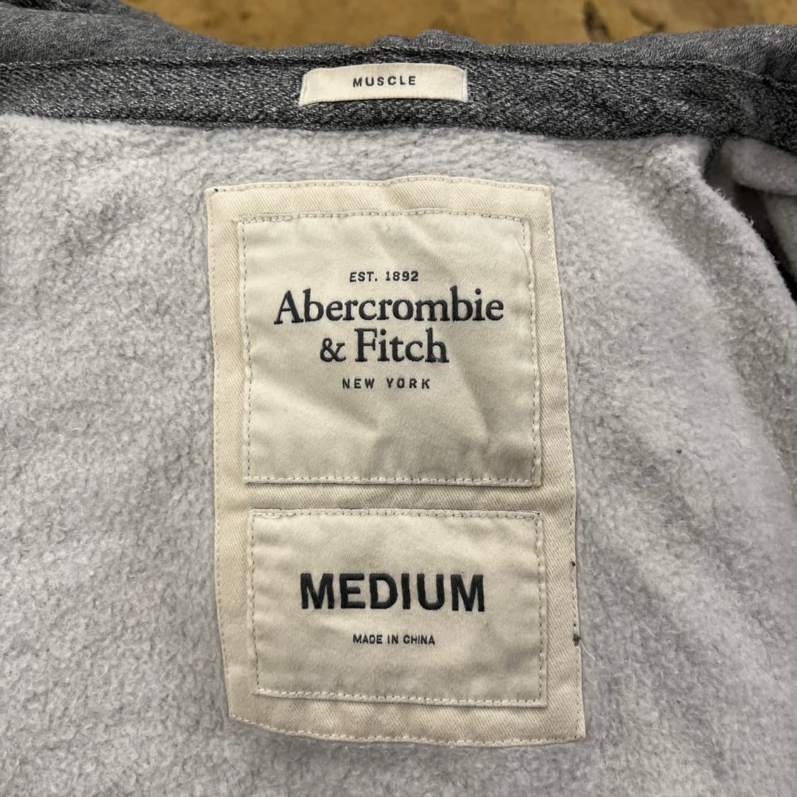 아베크롬비 그레이 카키 후드집업 상품이미지5
