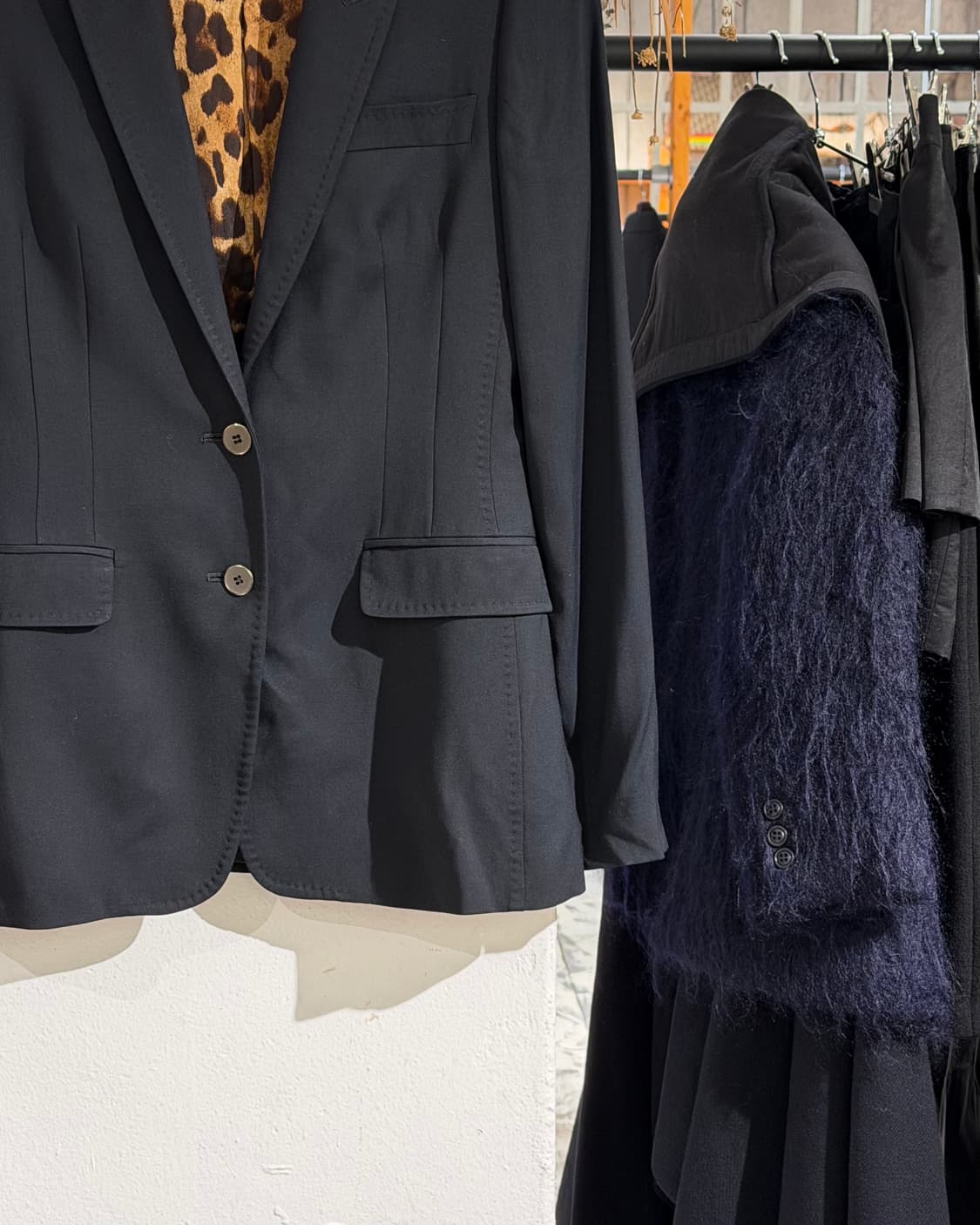 돌체앤가바나 블랙 울 레오파트 라이닝 테일러드 블레이저 자켓  상품이미지6