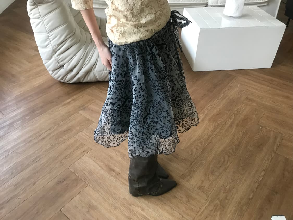 vintage pattern skirt 상품이미지3