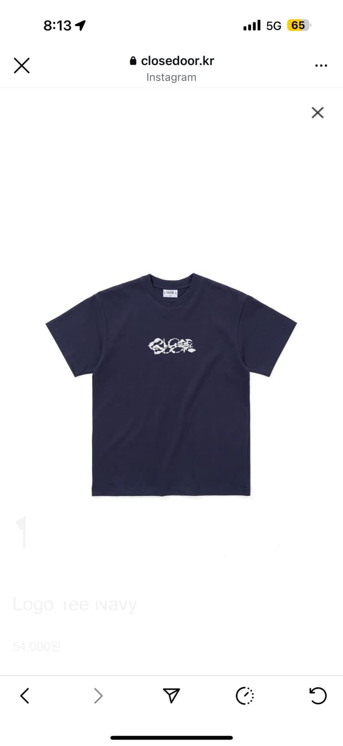 Closedoor logo tee navy 상품이미지1