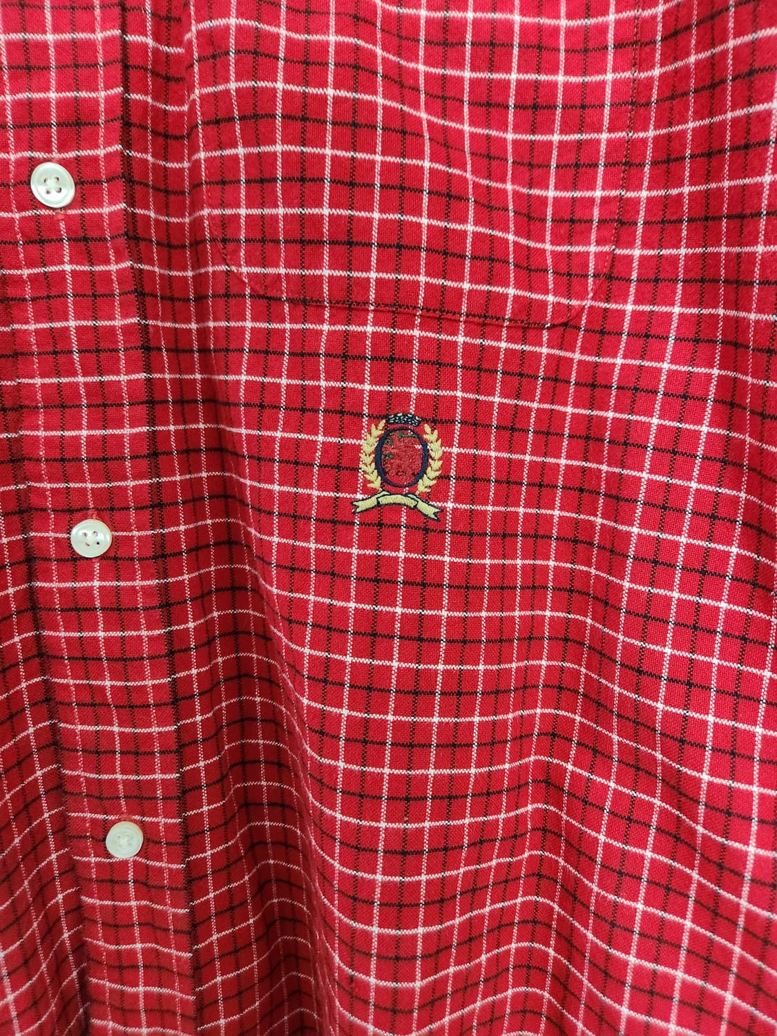 타미힐피거Tommy 체크 옥스포드 셔츠 M~L - S157 상품이미지5