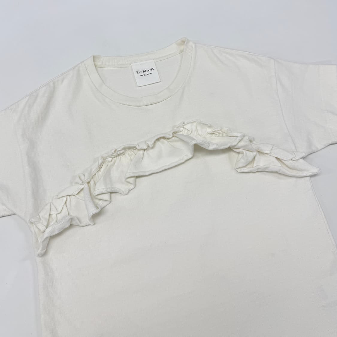 Ray Beams ruffle top in white 상품이미지4