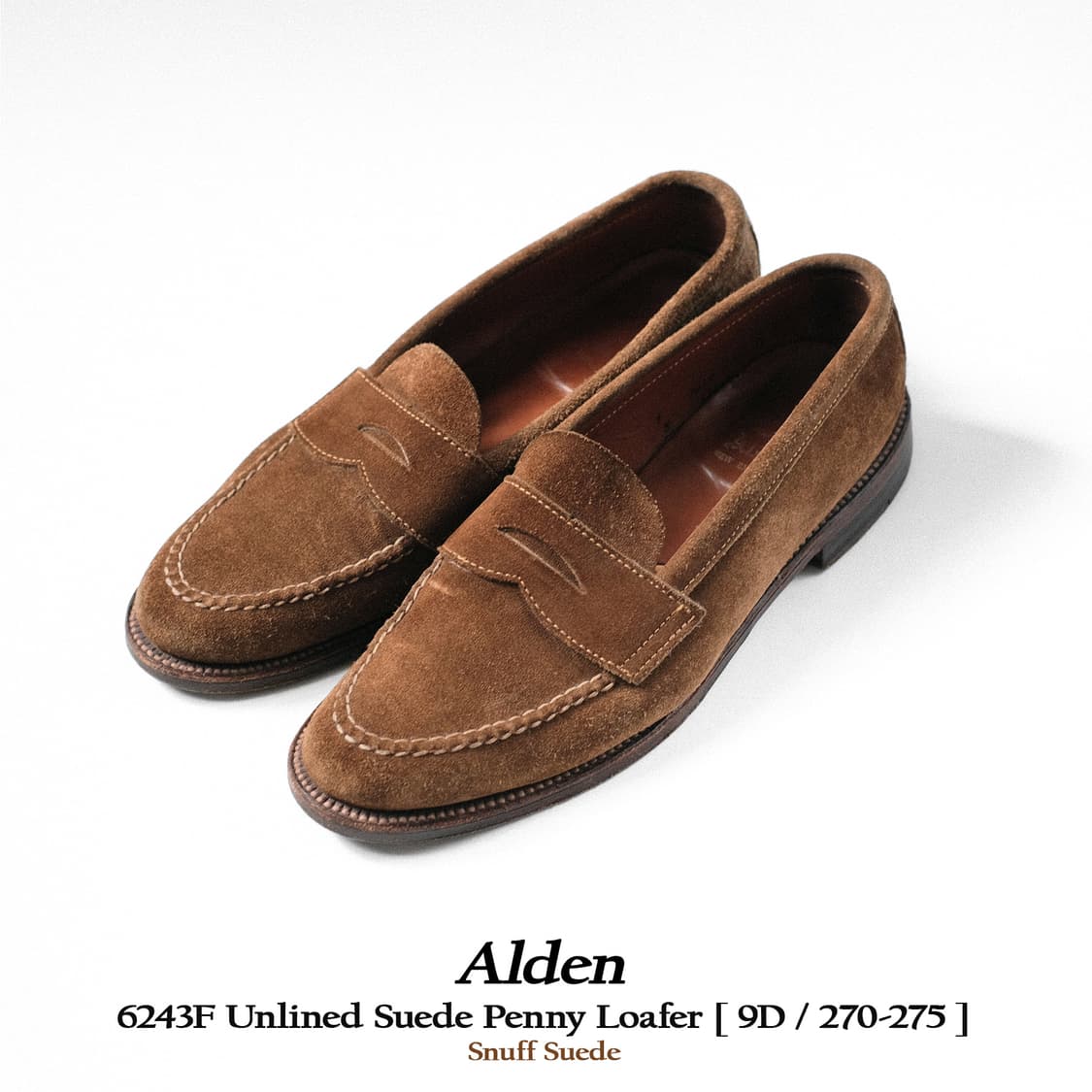 알든 6243 9D 언라인드 스웨이드 페니로퍼 상품이미지1