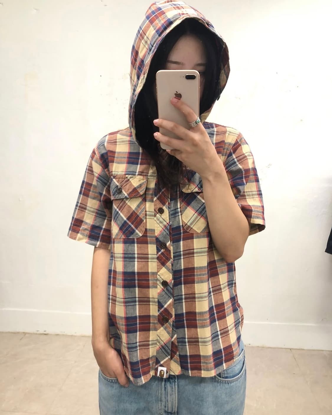 베이프 반팔 후디 셔츠 상품이미지2