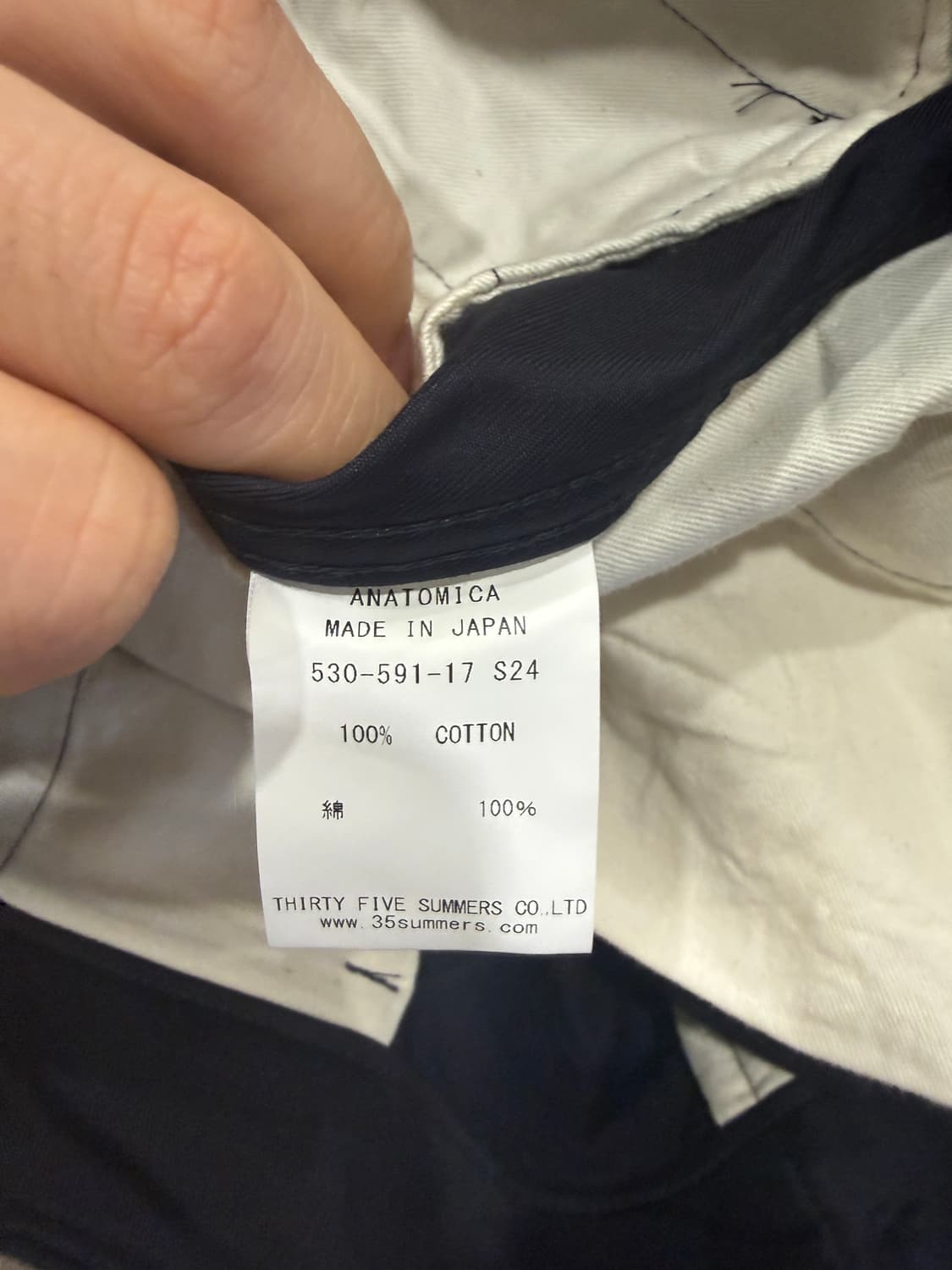 아나토미카 치노쇼츠 네이비 상품이미지2