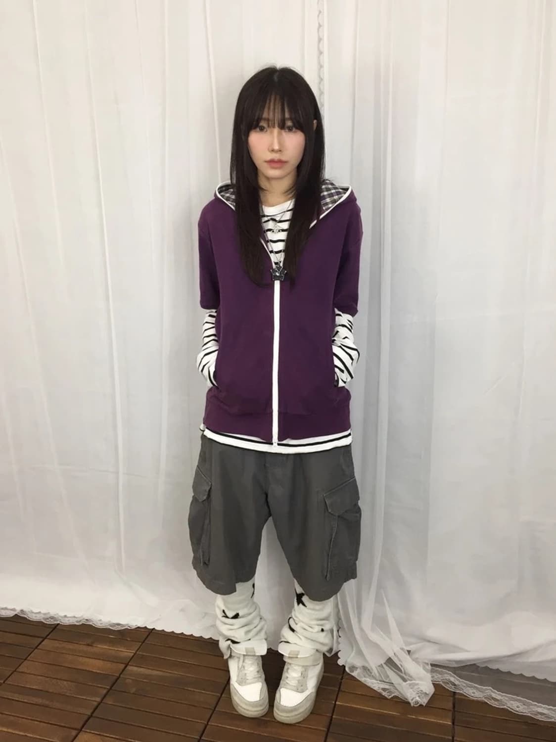 Rageblue Purple Short Sleeve Hoodie 상품이미지1