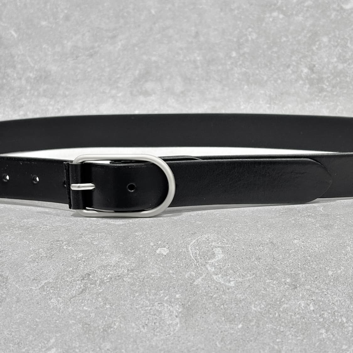 Oribell 로렌 캐주얼 버클 이탈리아 소가죽 웨스턴 벨트 블랙 상품이미지2