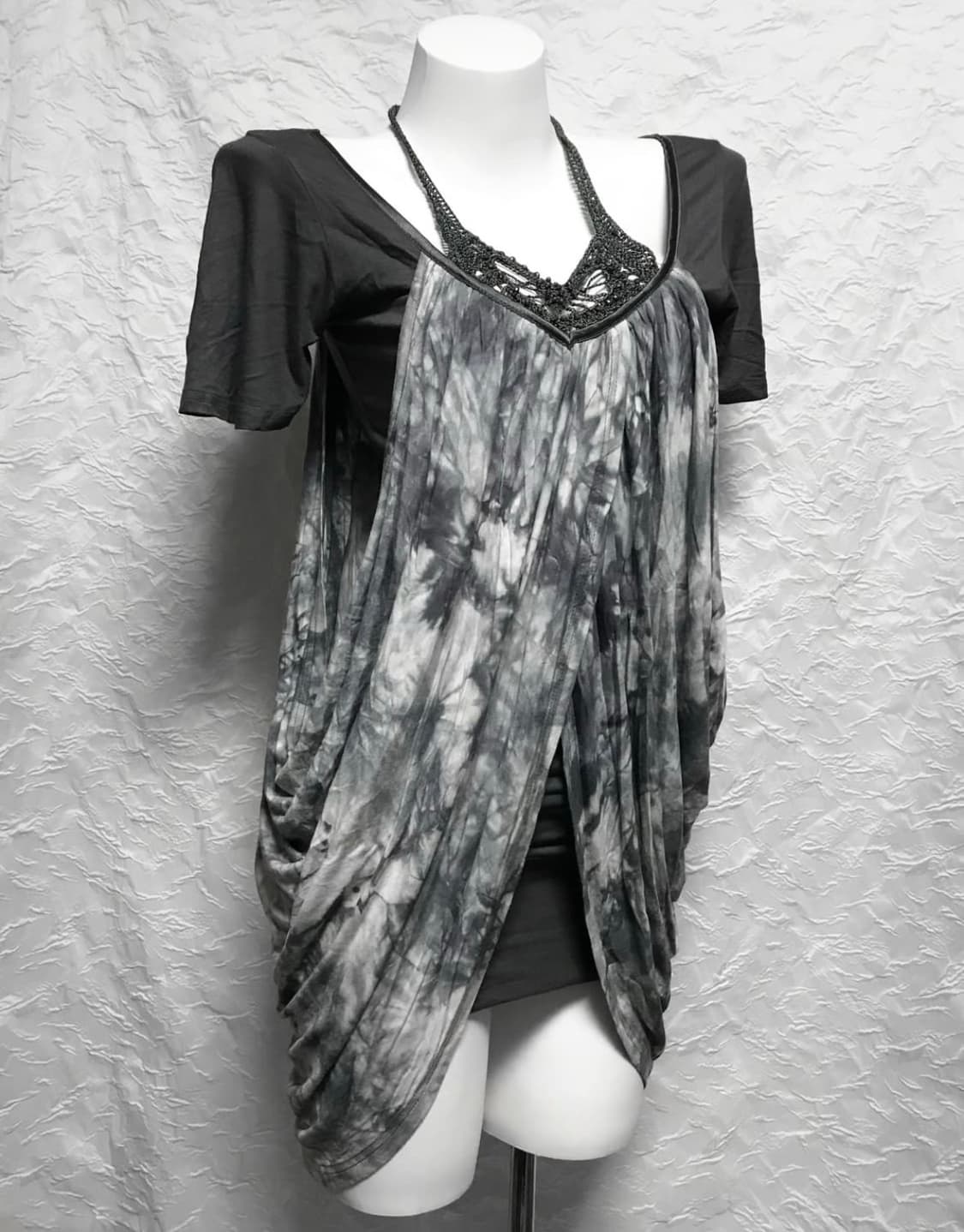 빈티지 타이다이 드레이프 레이어드 원피스 펑크 상품이미지1