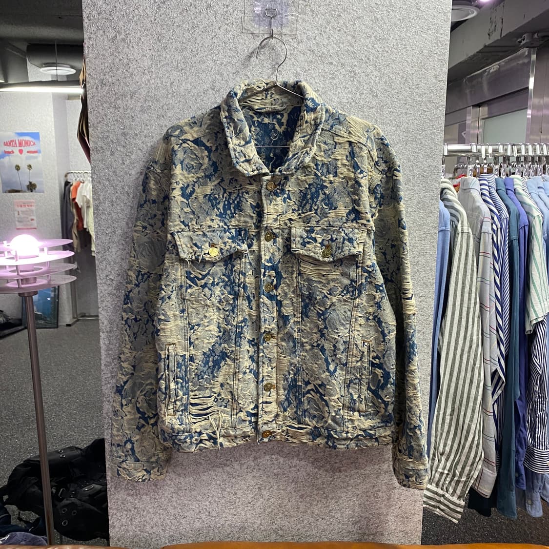 YASUYUAN 믹스컬러 그런지 트러커자켓 B4468 상품이미지2