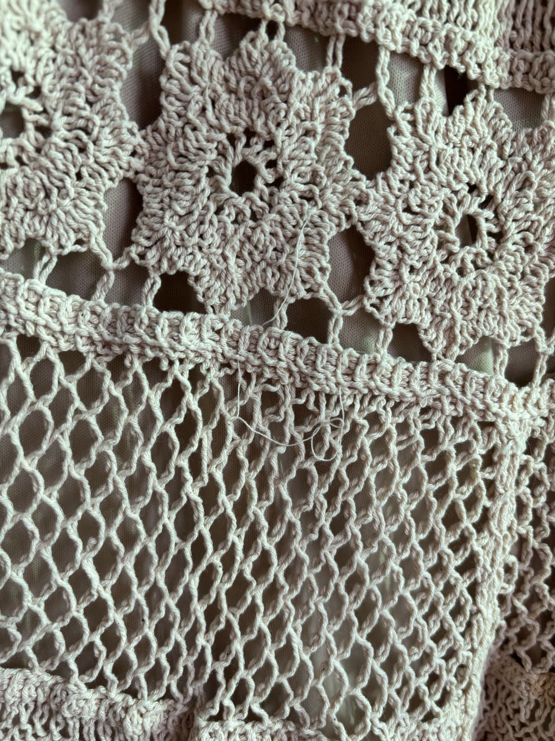 빈티지 크로셰 뜨개 롱 스커트 아이보리 상품이미지2