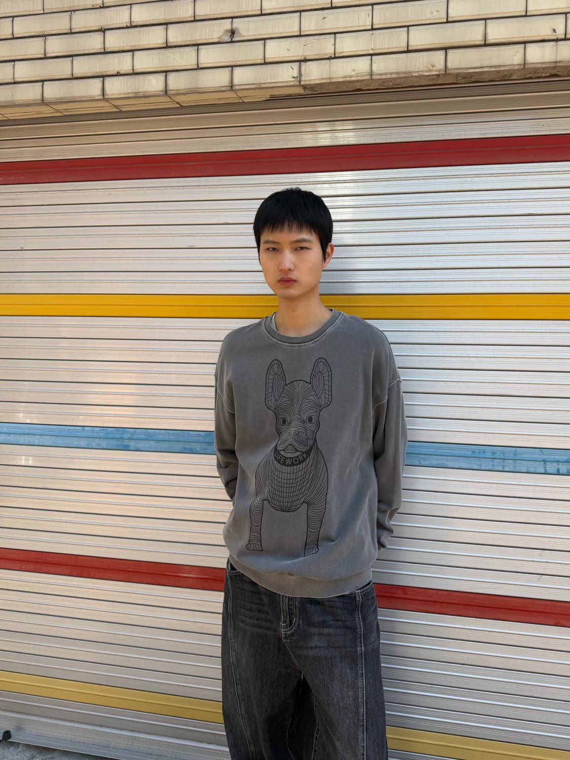 LifeWork Bulldog Graphic Crewneck 상품이미지1