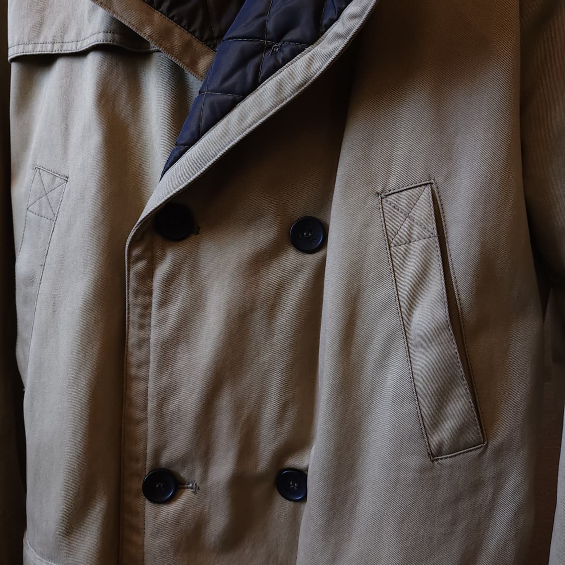 돌체앤가바나 헤비 코트 더블카라 트렌치 코트 벨티드 L 상품이미지7