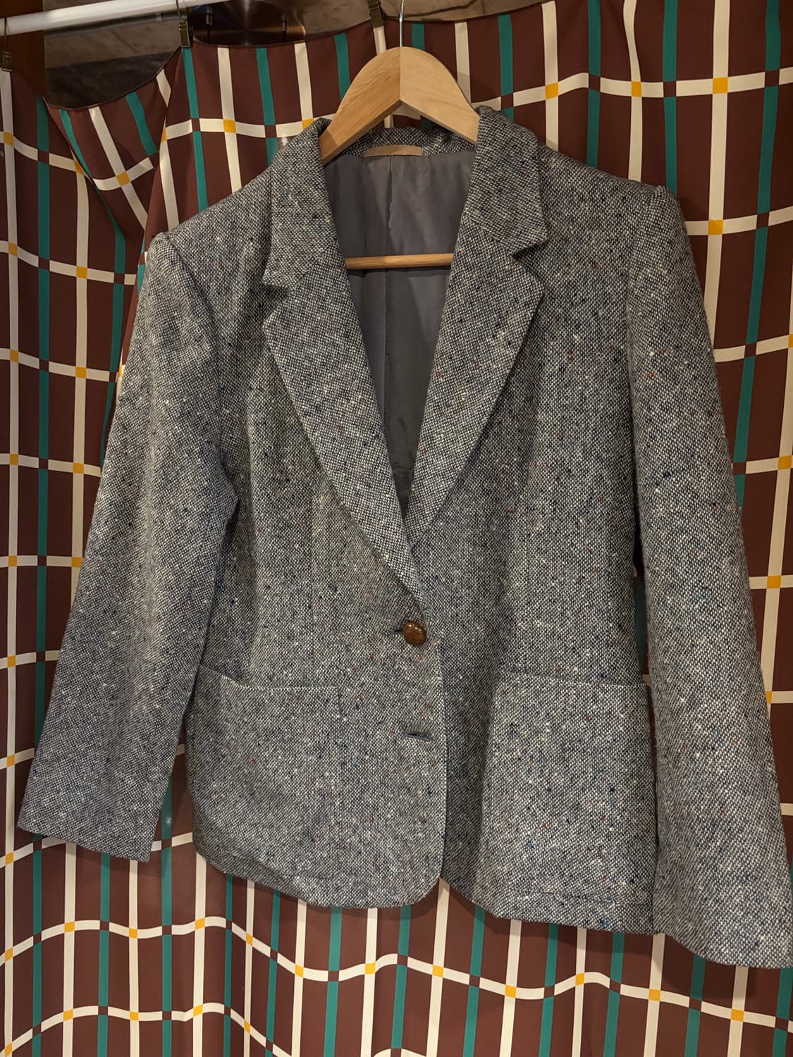 아쿠아스큐텀 체크 블레이저 상품이미지2