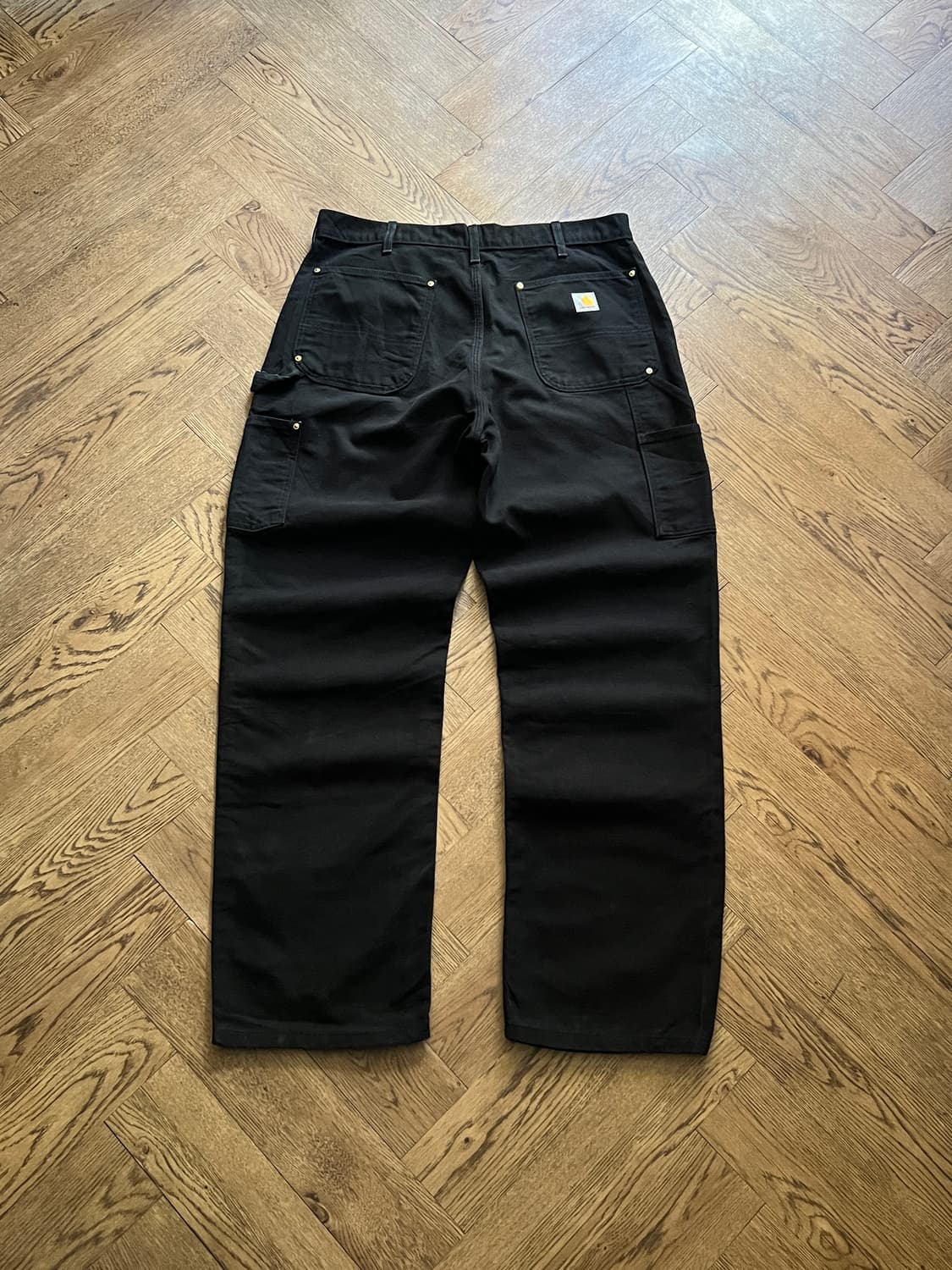 [36]칼하트 Made in USA 블랙 더블니 워크 팬츠 상품이미지2