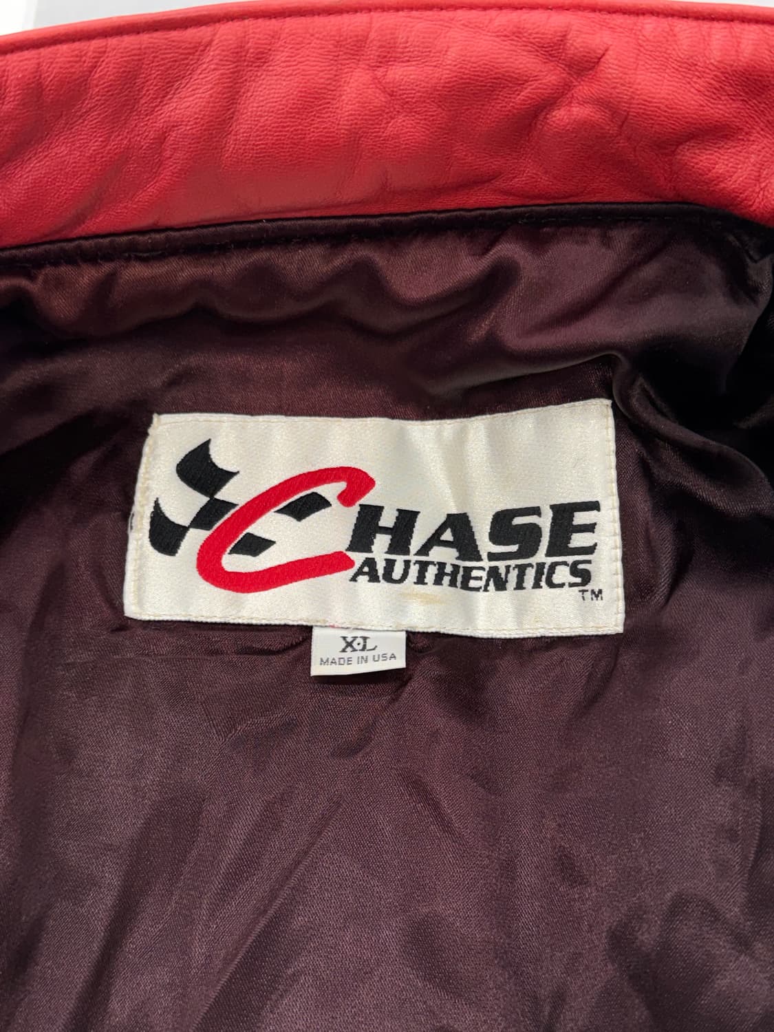 체이스 어센틱 90s 나스카 데일 레이싱 레더 자켓 상품이미지7