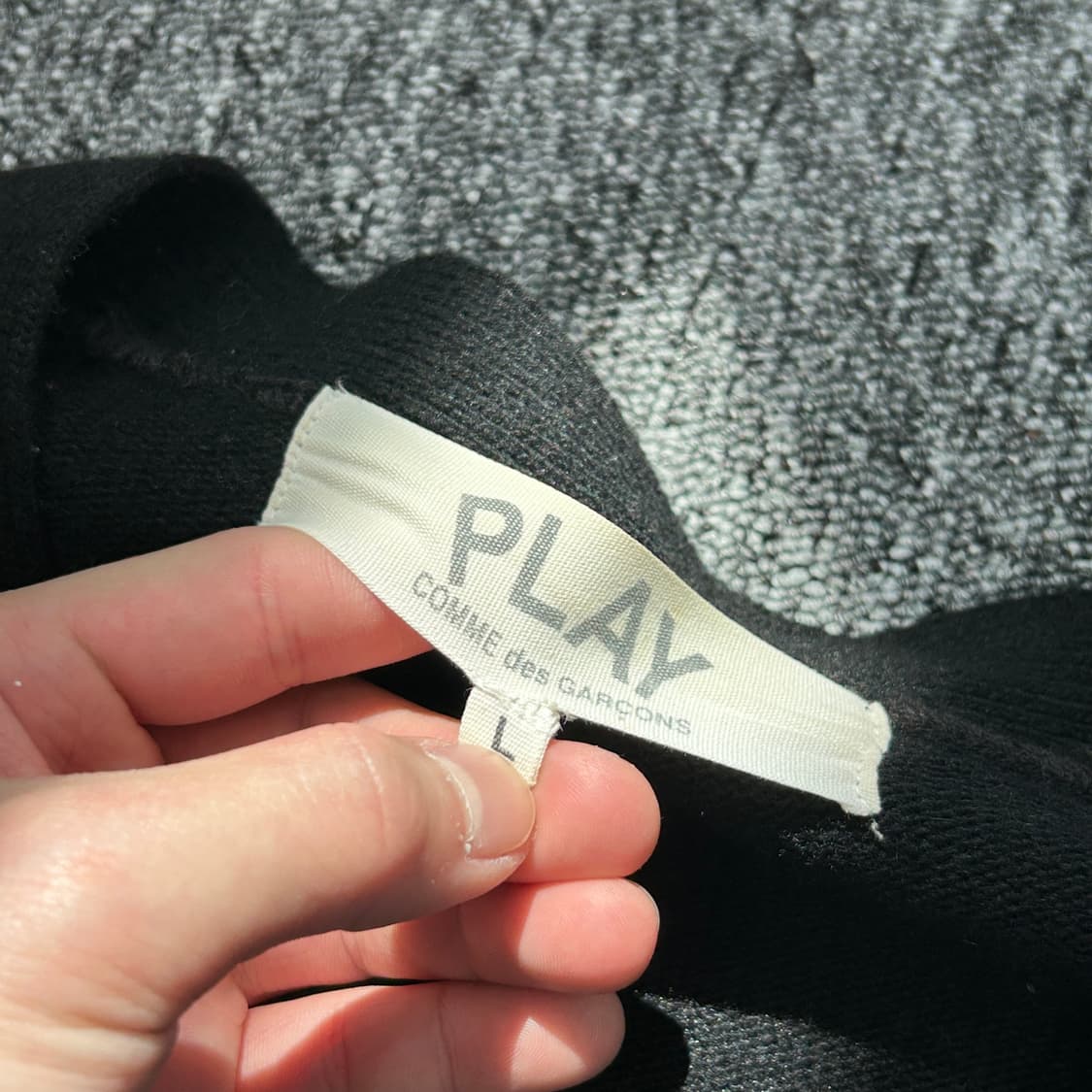 꼼데가르송 블랙 패치 니트 가디건 상품이미지6