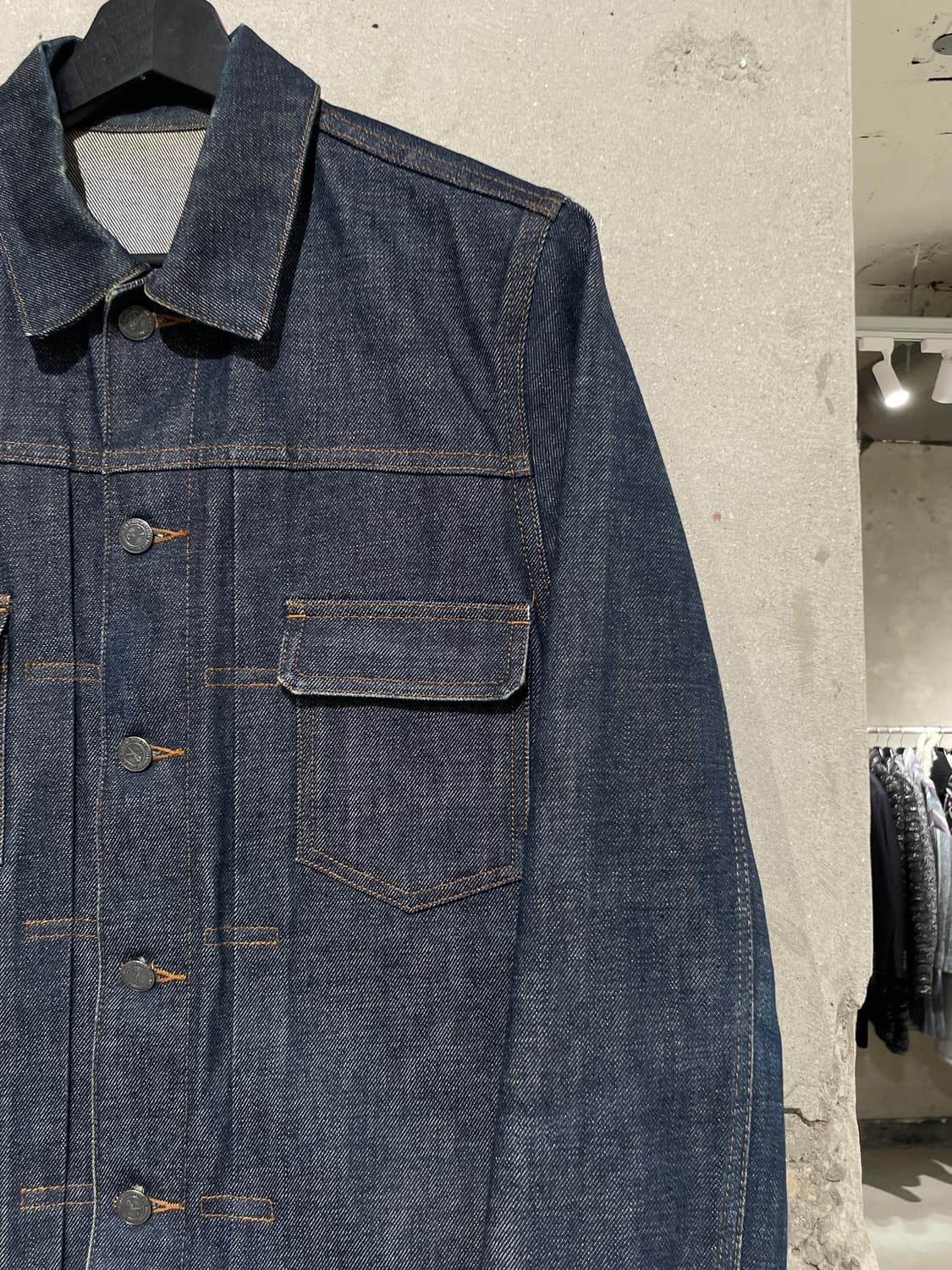 아페쎄 진청 생지 데님 자켓 상품이미지3