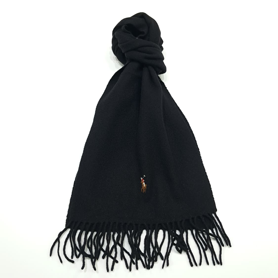 MX182 폴로 랄프로렌 블랙 램스울 목도리 머플러 상품이미지1