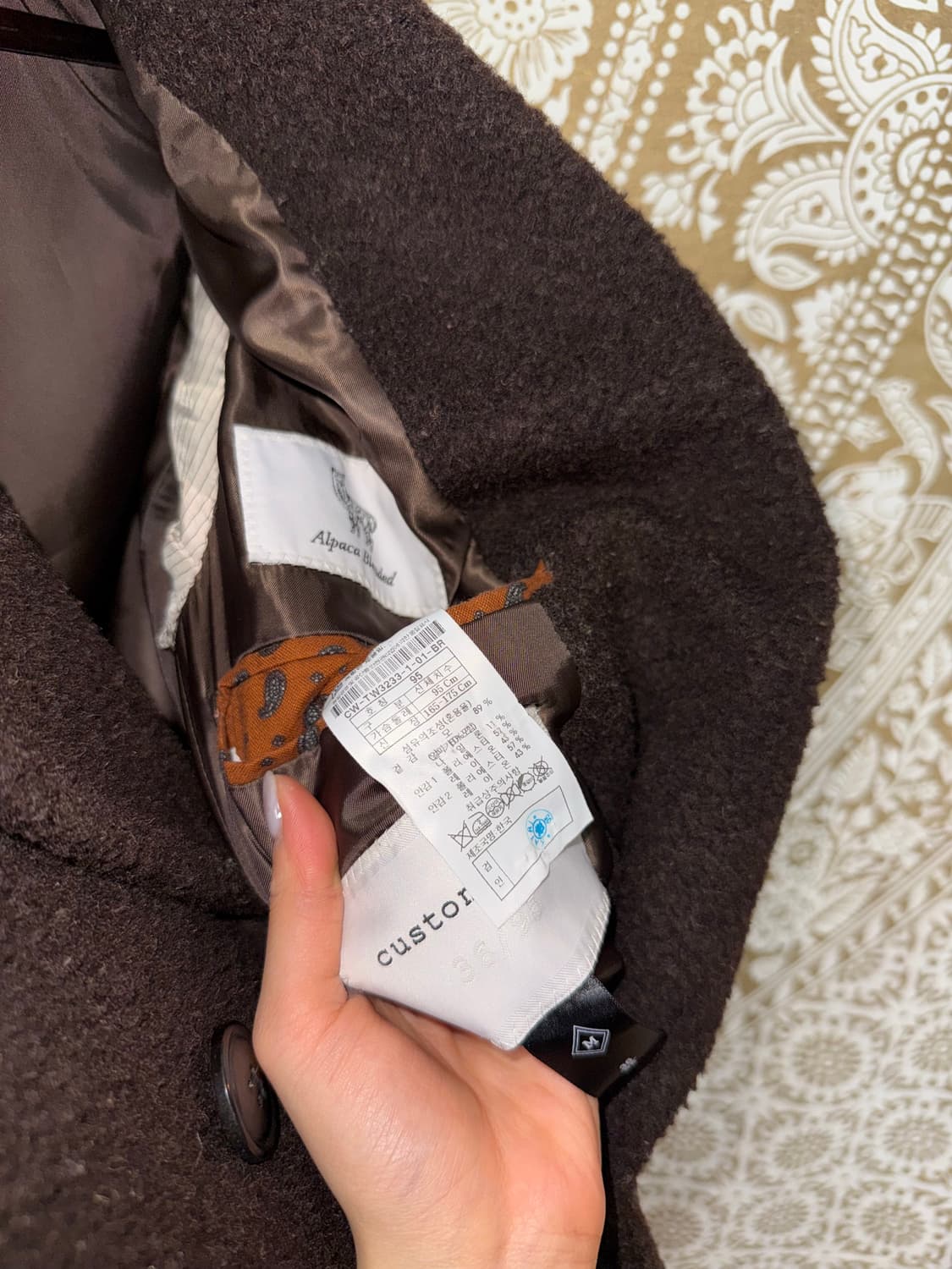 커스텀멜로우 여성 알파카 더블버튼 롱코트  상품이미지7