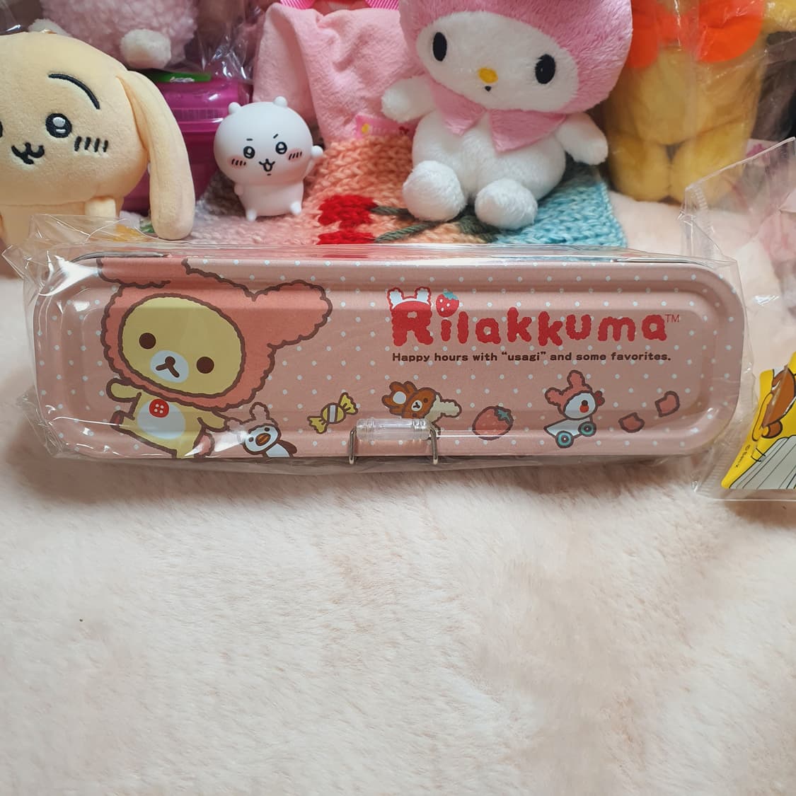 미개봉) 고전 우사기 코리락쿠마 2단 틴케이스 필통 산엑스 캐릭터 학용품 상품이미지1