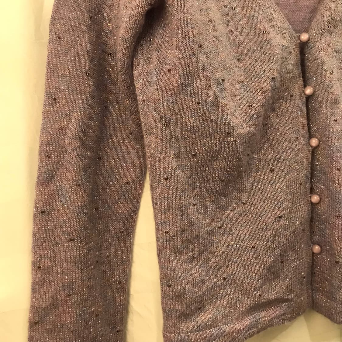 Private Label 히메갸루 라벤더 도트 가디건 상품이미지5