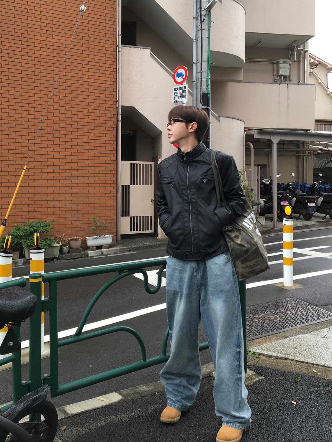 슬림 레이서 레더 자켓 상품이미지3