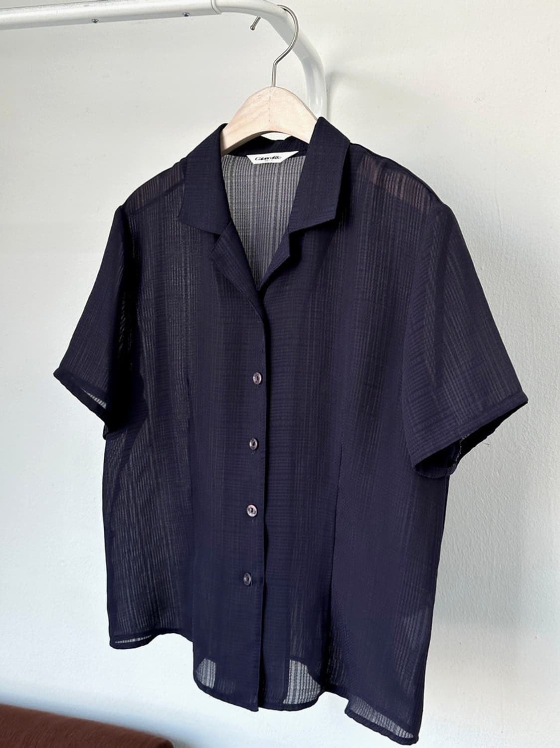 Patterned sheer loose blouse 상품이미지2