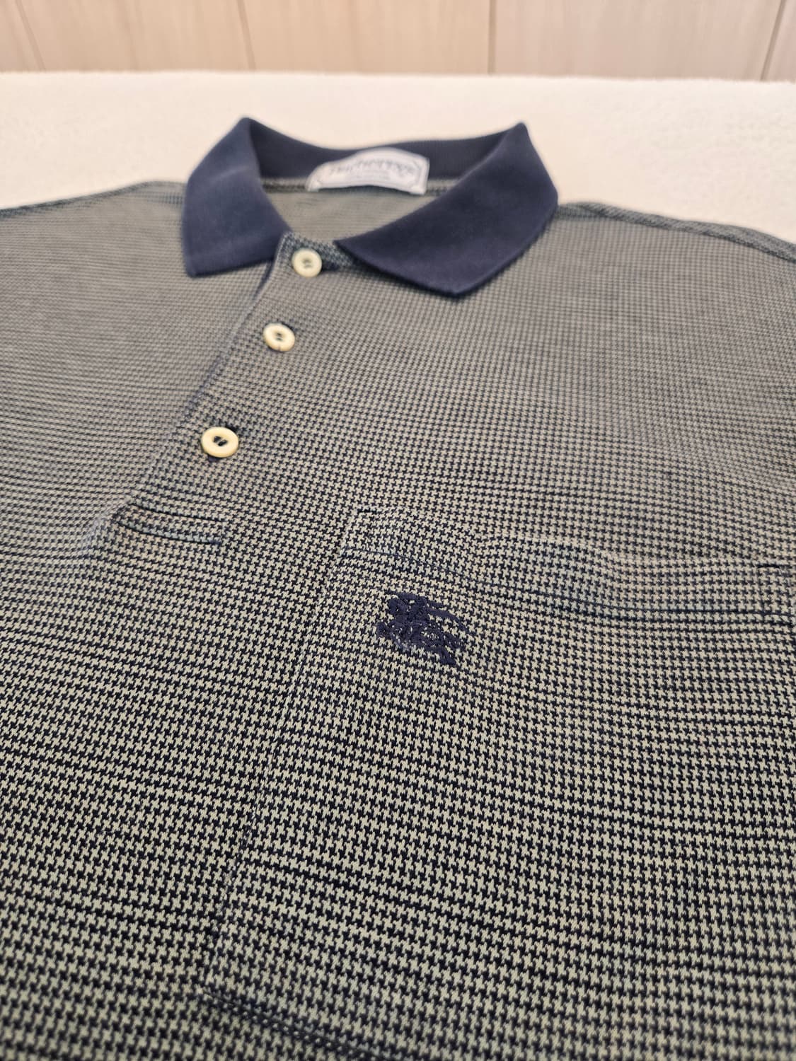 버버리 블랙/네이비 반팔 폴로티(아메카지감성) M 상품이미지7