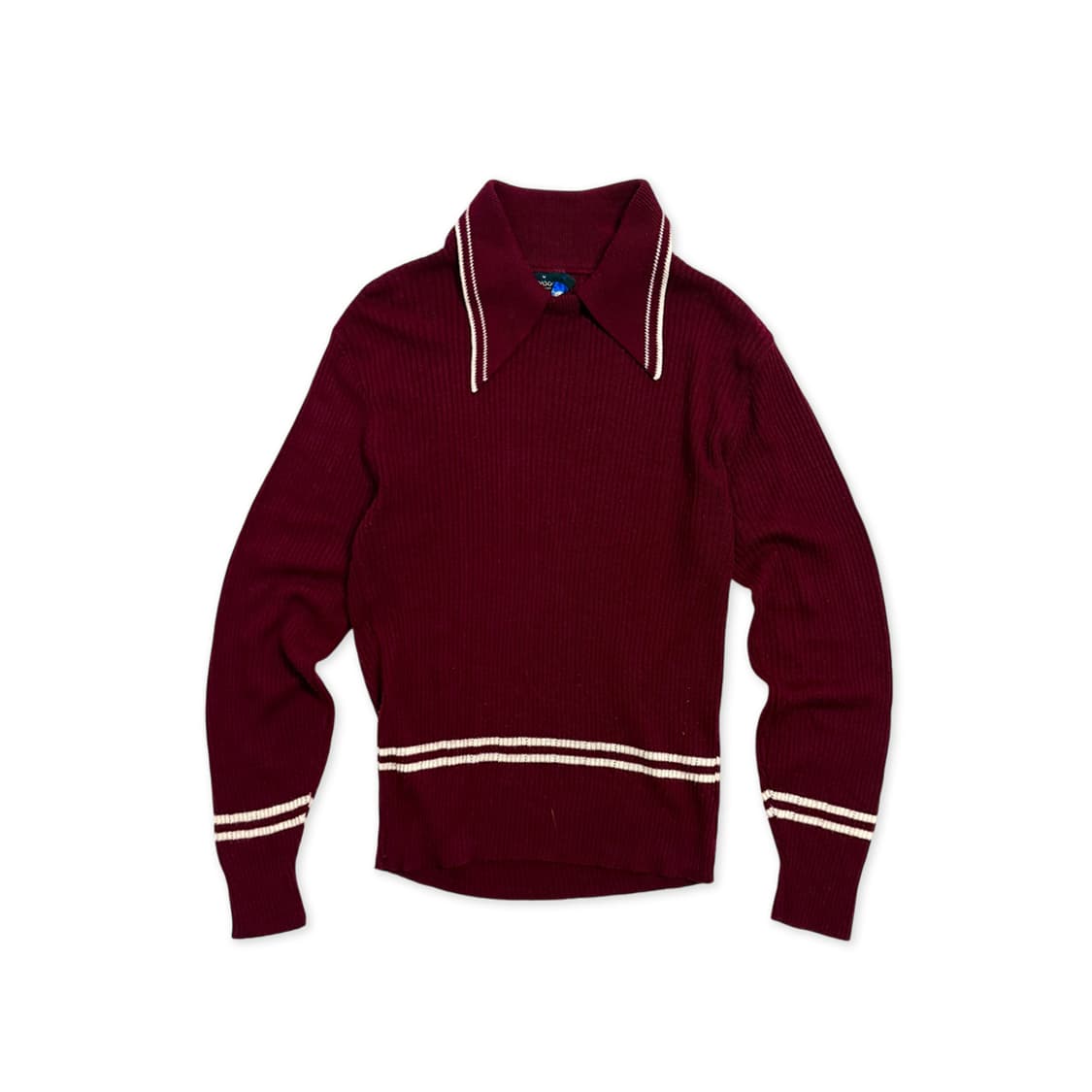 70s 레드 칼라 아크릴 니트 상품이미지1