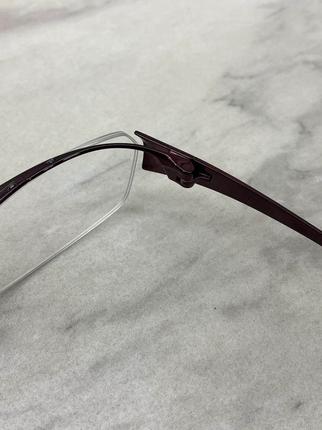 B50 자포니즘 JAPONISM 유광 와인 반무테 캣아이 메탈테 안경 상품이미지3