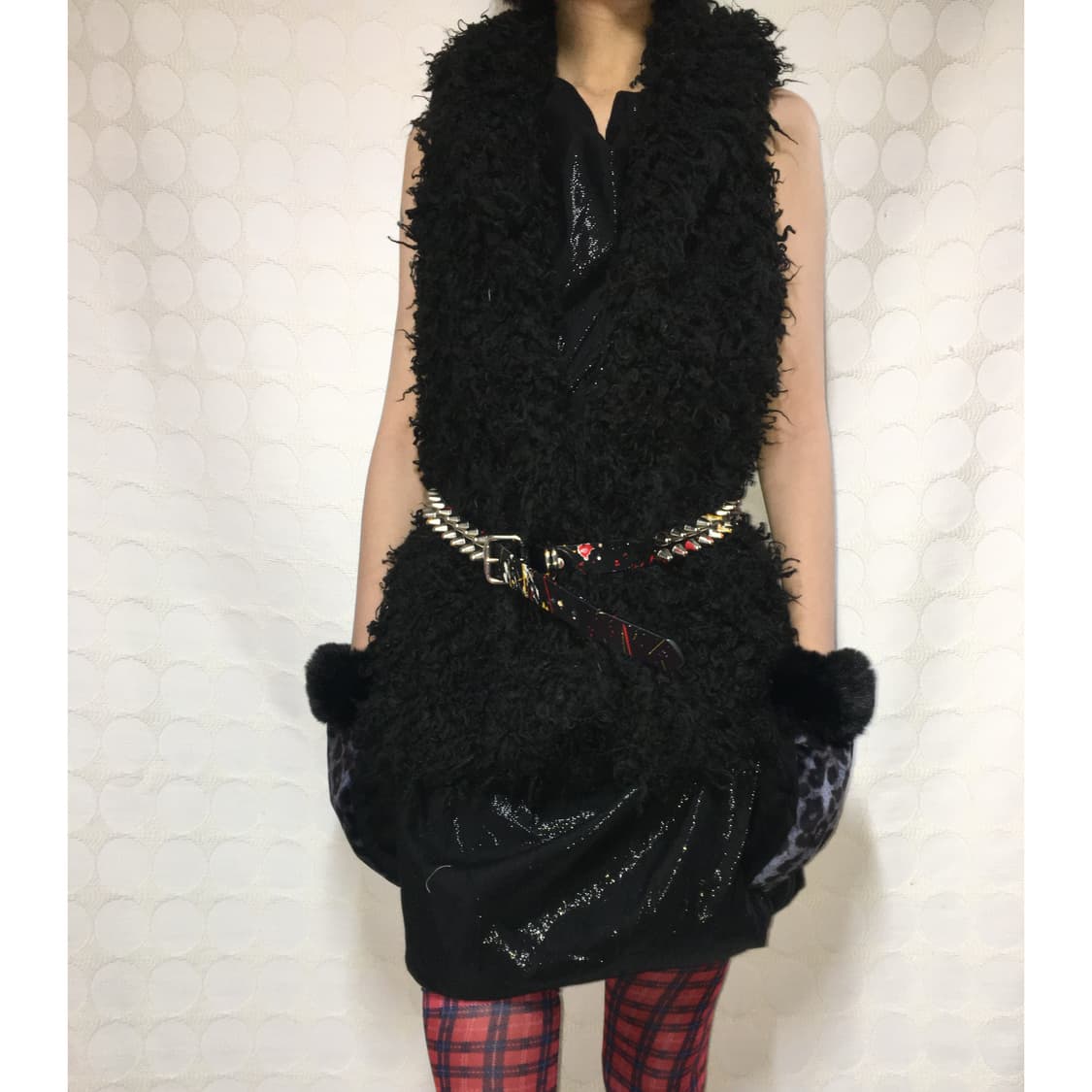 vintage 퍼 베스트 상품이미지1