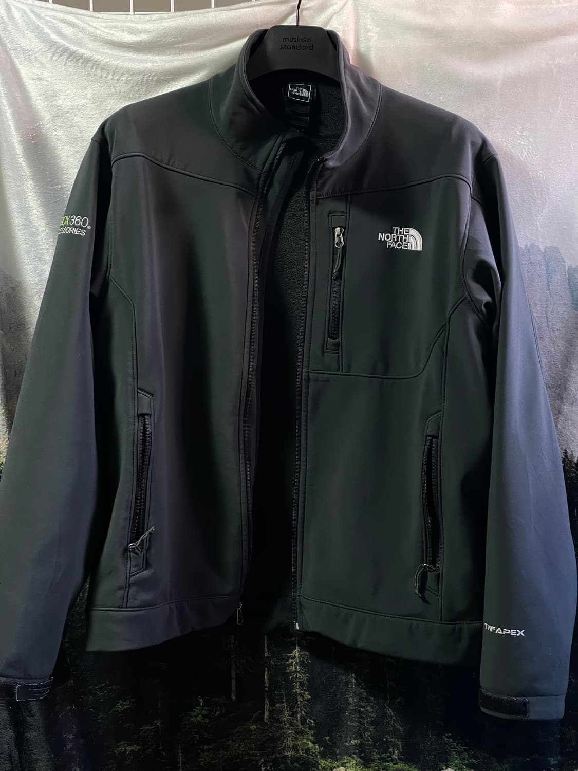 100 노스페이스 블랙 바람막이 집업 자켓 상품이미지2