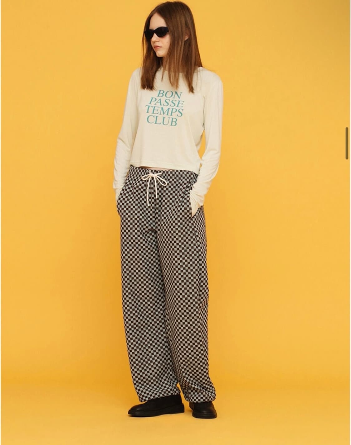 굿하비클럽 체커보드팬츠 상품이미지1
