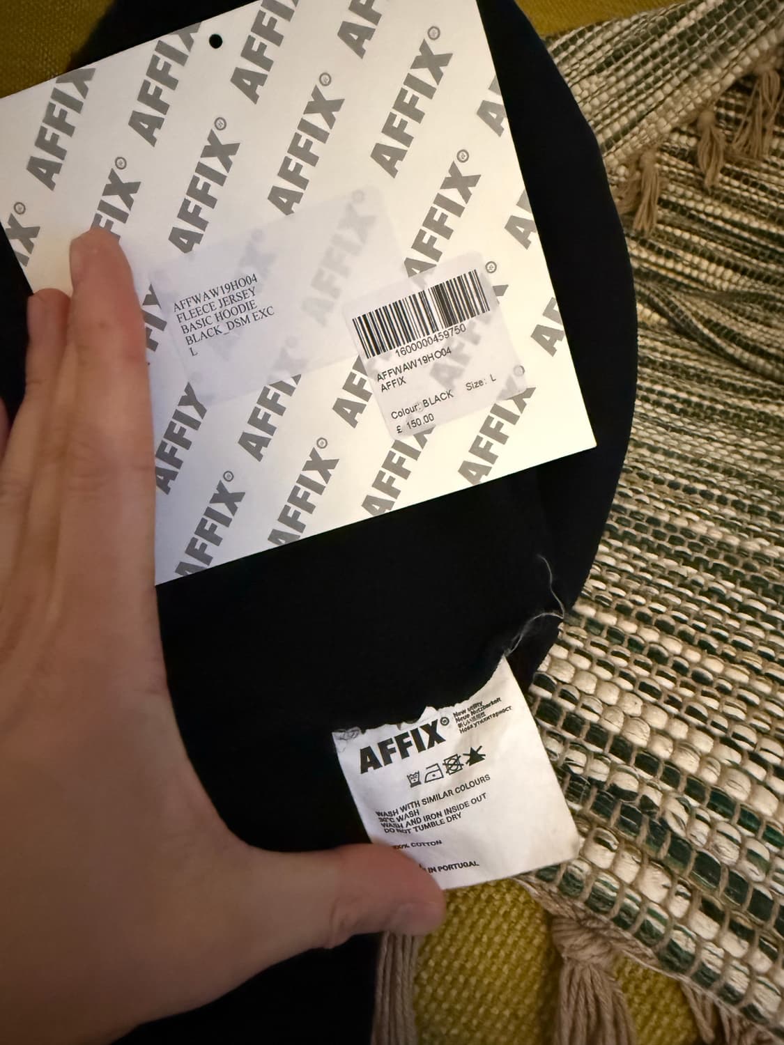 AFFIX Hoodie Utility Black / White L 상품이미지5