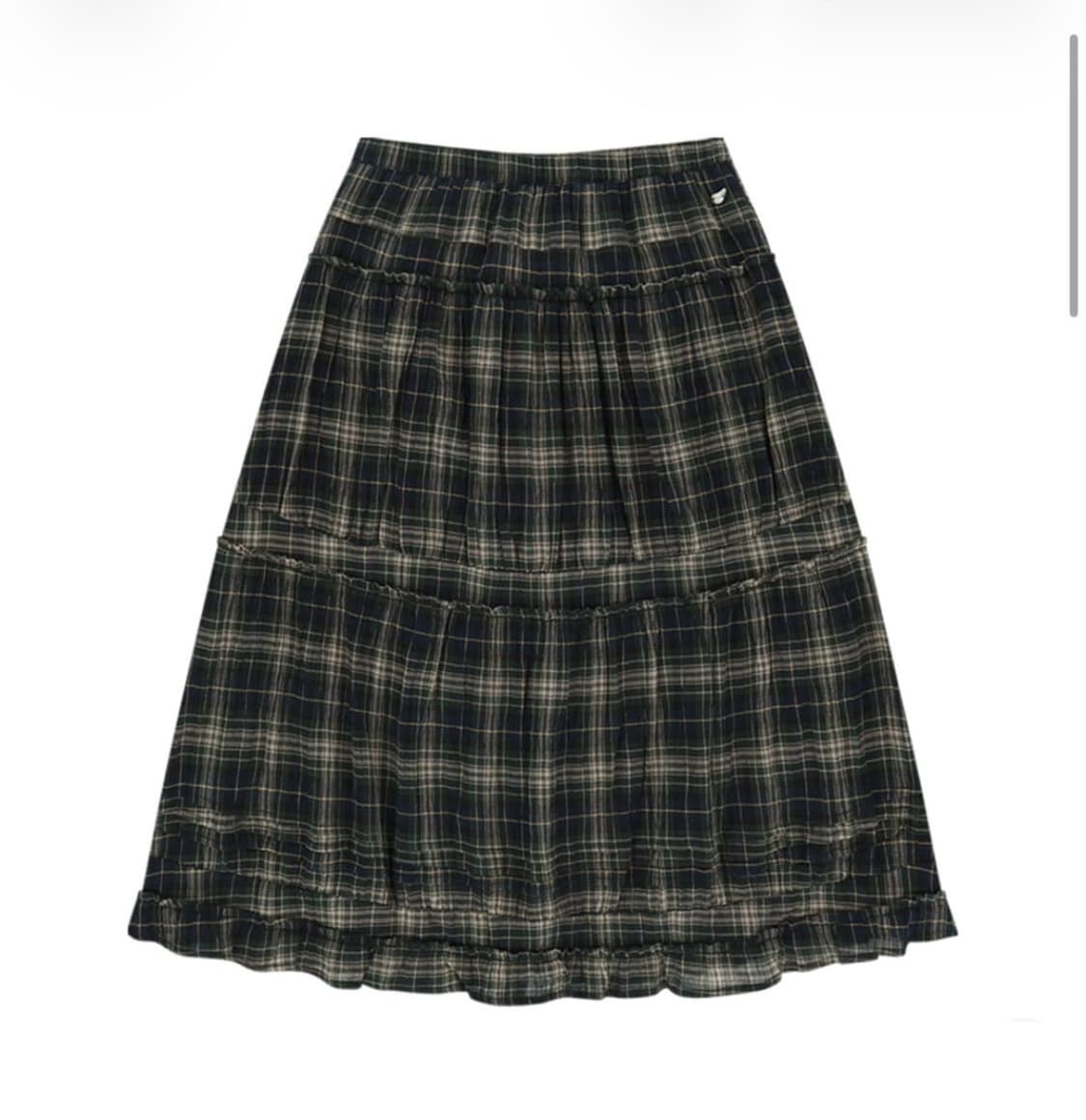 코이세이오 셔링 미디 스커트 체크 상품이미지1