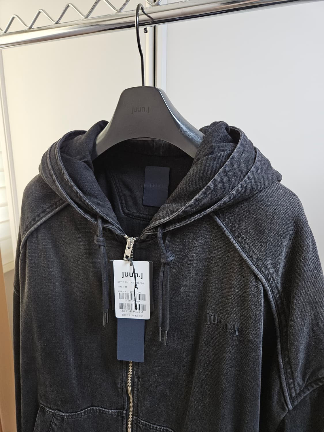 준지/ 26SS 데님 더블 레이어드 후드 집업/ M 상품이미지2