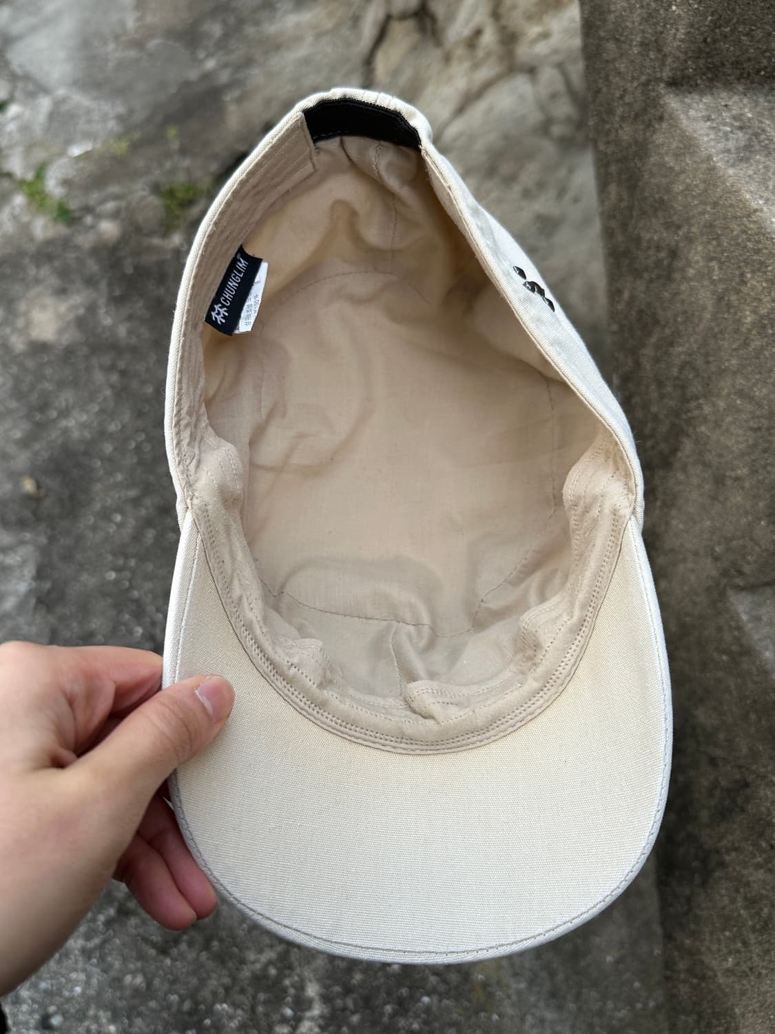 Destroyed stud point grunge ivory cap 상품이미지5