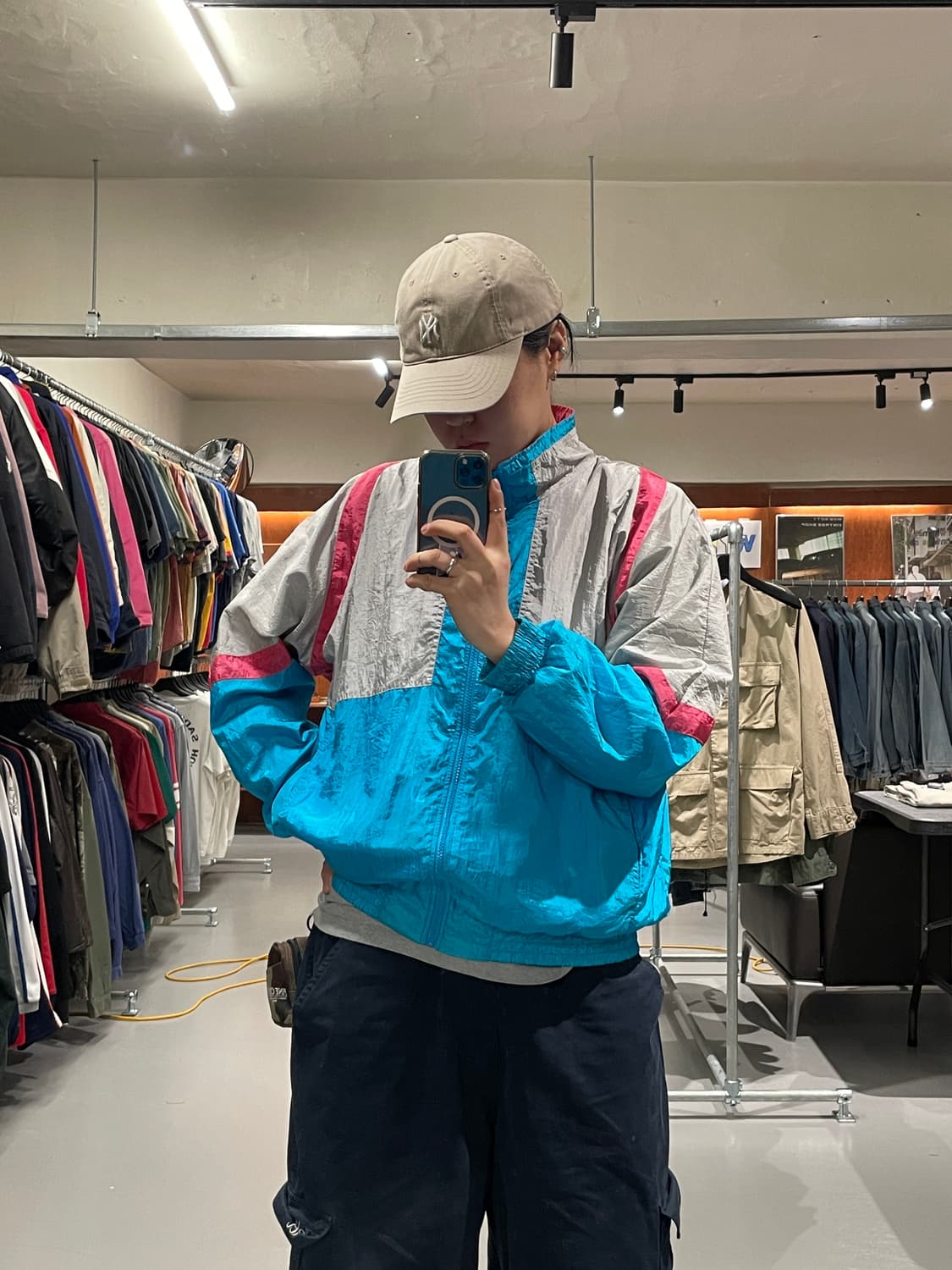 90's 빈티지 올드스쿨 바람막이 자켓   상품이미지5