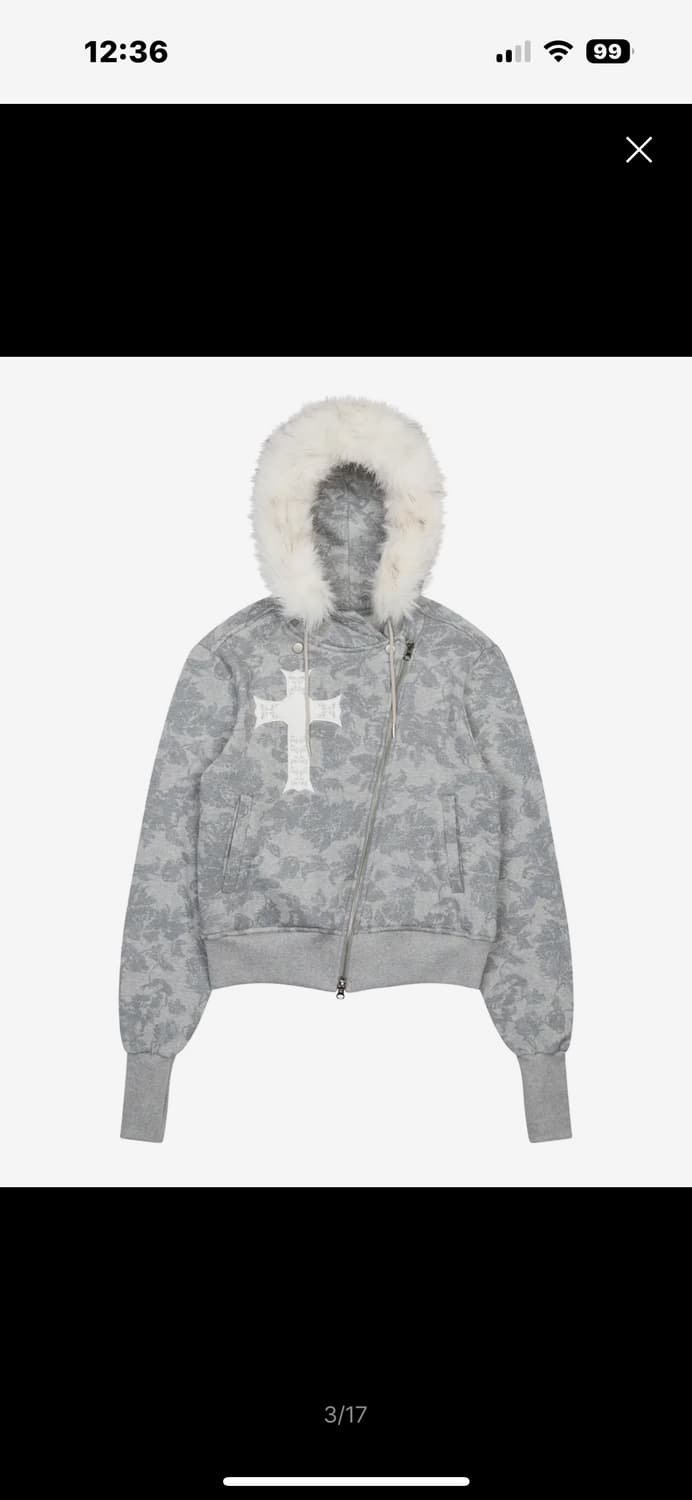 러브이즈트루 퍼후드집업 그레이 (상태좋음) 상품이미지1