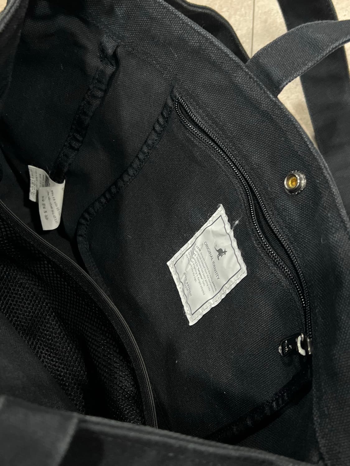 캉골 캔버스 숄더백 블랙 상품이미지4