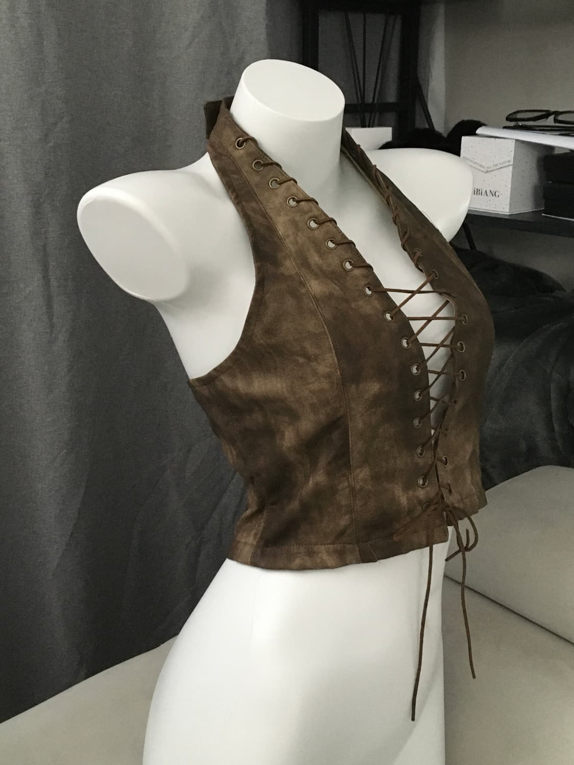 ༒ Vintage Leather Halter Top 상품이미지2