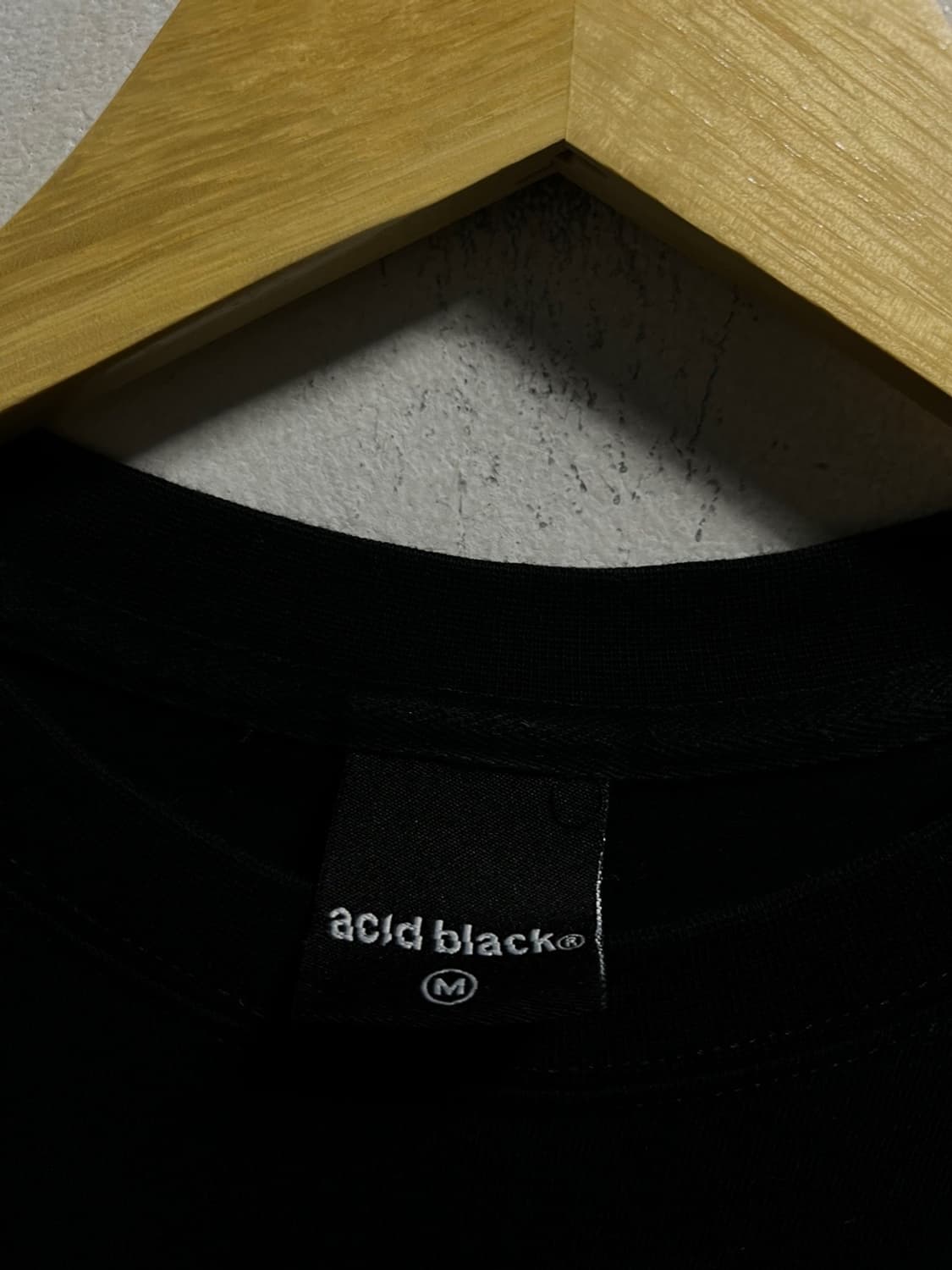 (100) acid black 빅로고 루즈핏 반팔티셔츠 상품이미지4