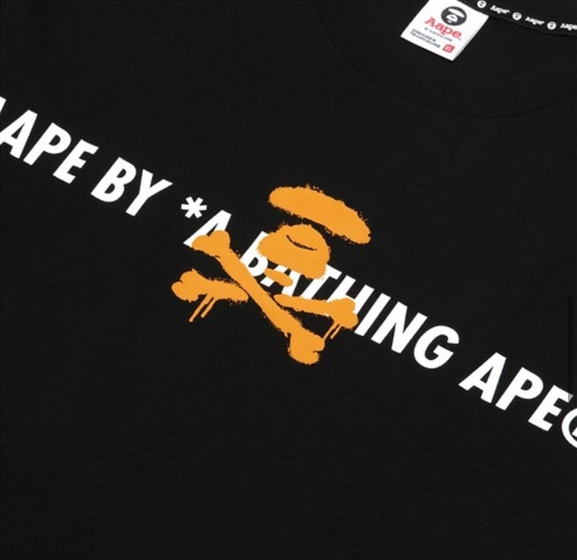 베이프 bape AAPE Basic Tee Black - 25SS 상품이미지4