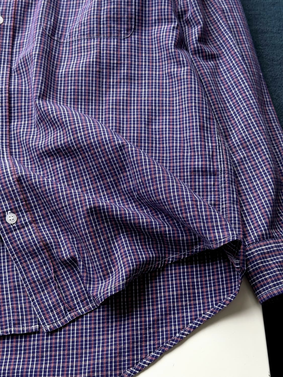 High count cotton check L/S shirt 상품이미지4