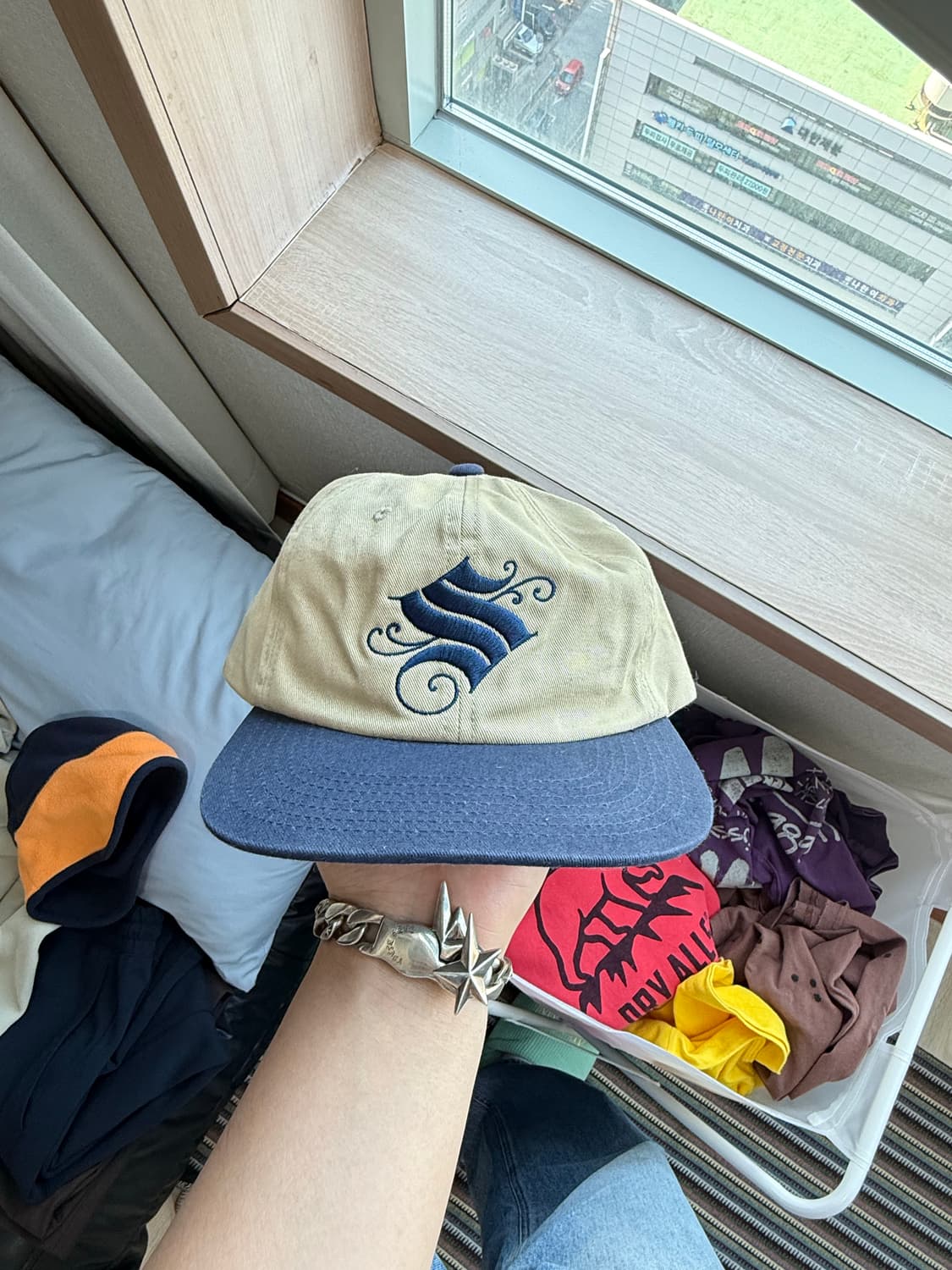 스투시 핀스트라이프 볼캡 상품이미지1