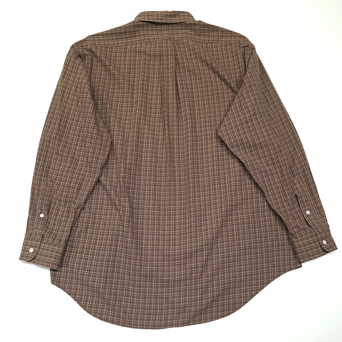 CL507 L 폴로 90s 코튼 블레이크 브라운 태터솔 체크 셔츠 남방 상품이미지6