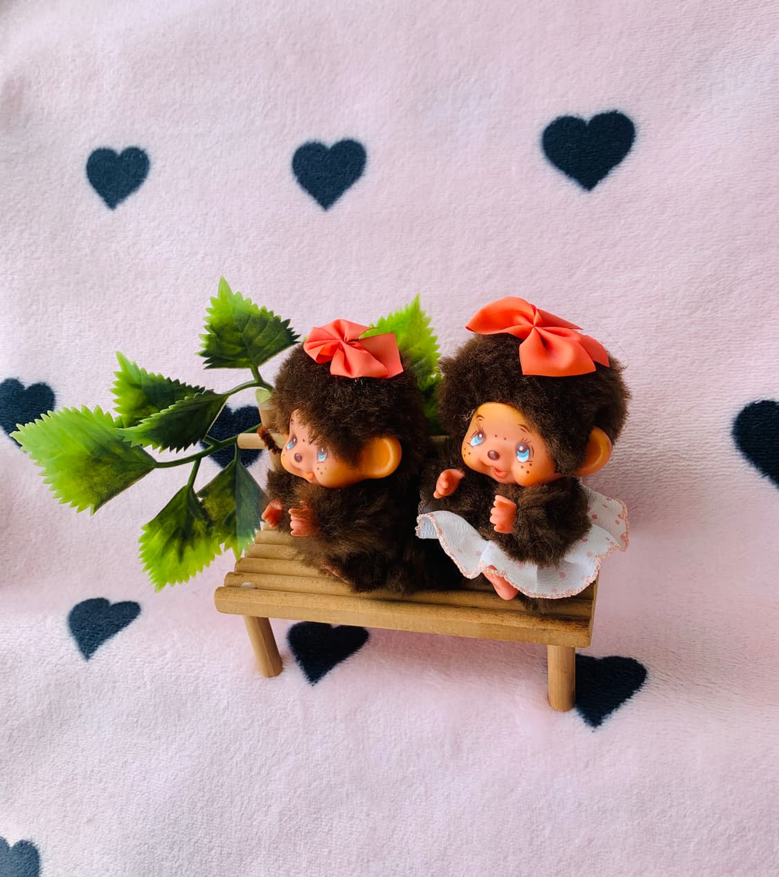 🎀희귀 레트로 몬치치 커플 & 벤치 세트 상품이미지5