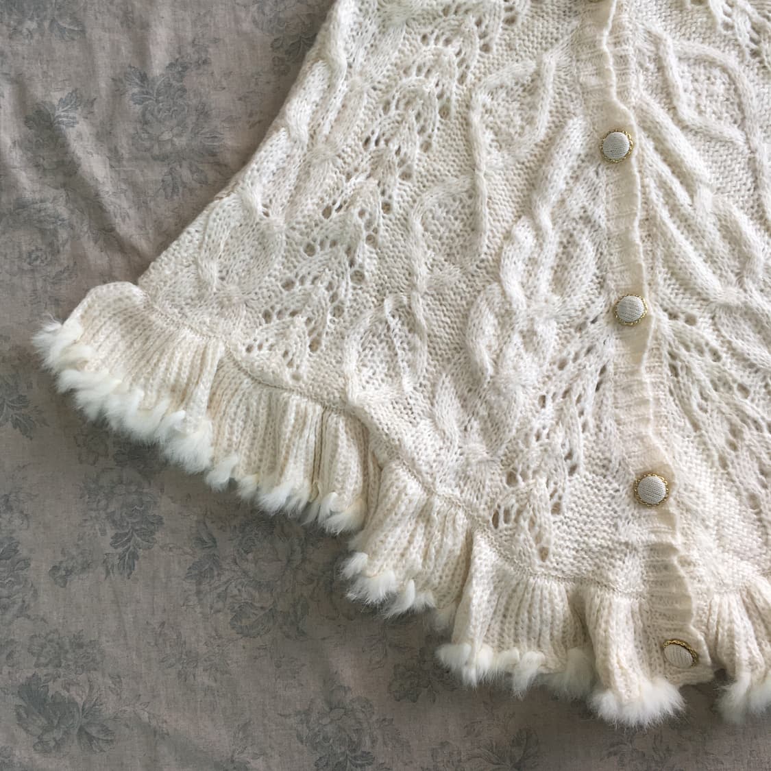 INGNI 아이보리 니트 후드 케이프 상품이미지9