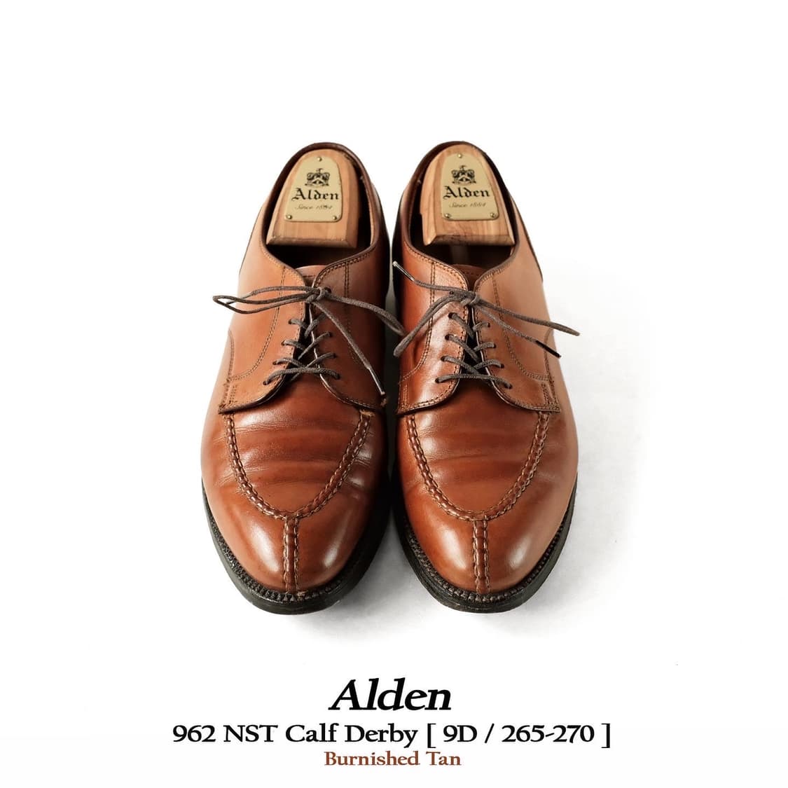알든 962 9D NST 카프 더비슈즈 탄 상품이미지1